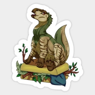 Traveling Dinosaur Sticker